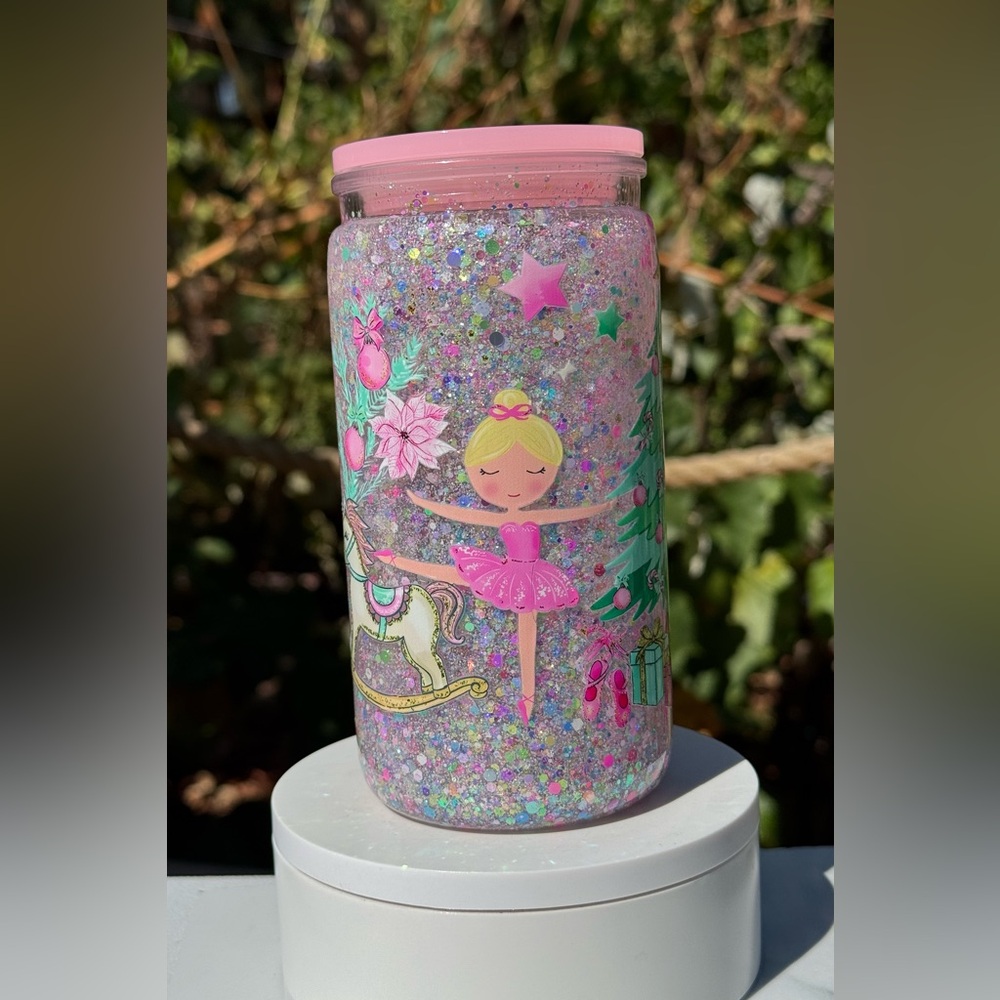 Nutcracker Ballet Christmas snow globe tumbler 16oz